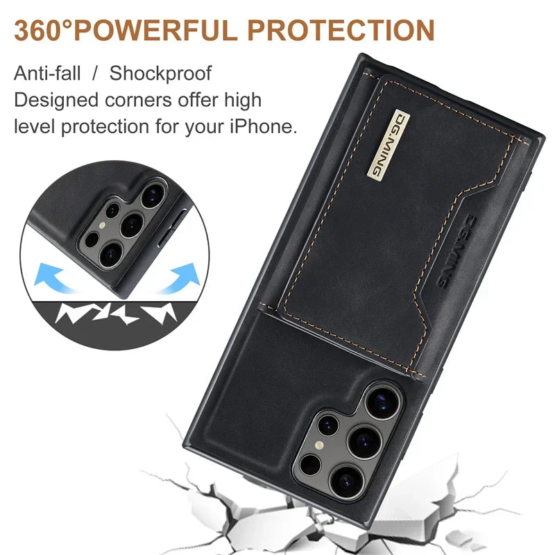 Detachable Wallet Card Holder Phone Case for Samsung Galaxy