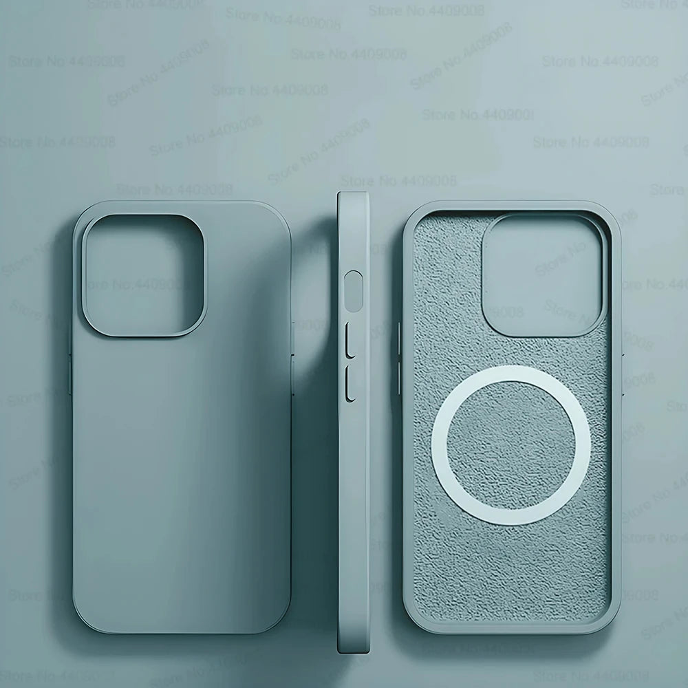 MagSafe Silicone Shockproof Case for iPhone with Wireless Charging