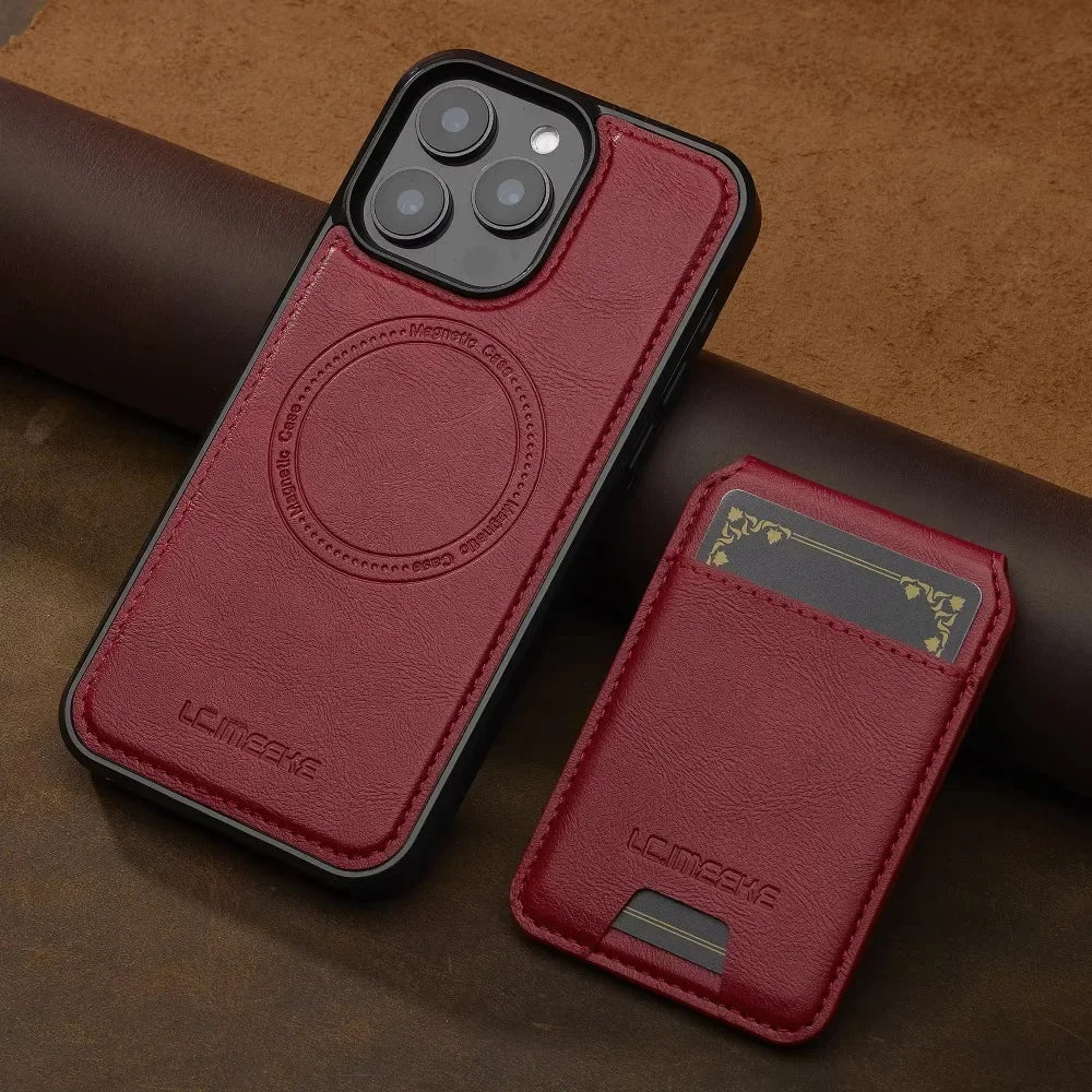 MagSafe Wallet Case with Detachable Card Holder for iPhone