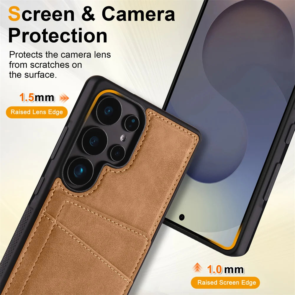 Luxury Leather Phone Case Cover for Samsung Galaxy Series