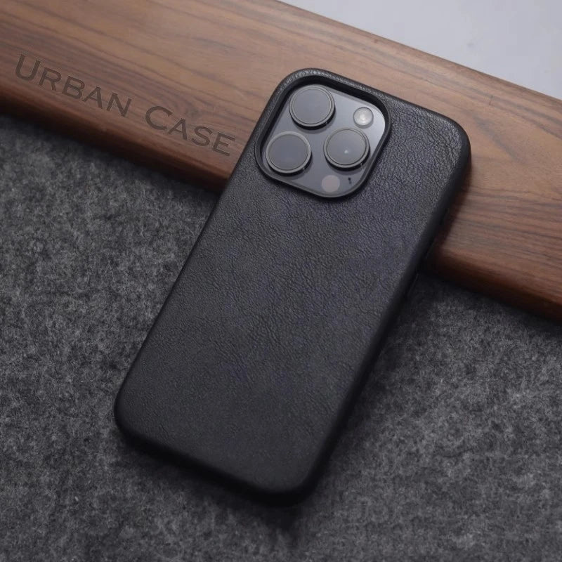 Retro Leather Magnetic Case for iPhone
