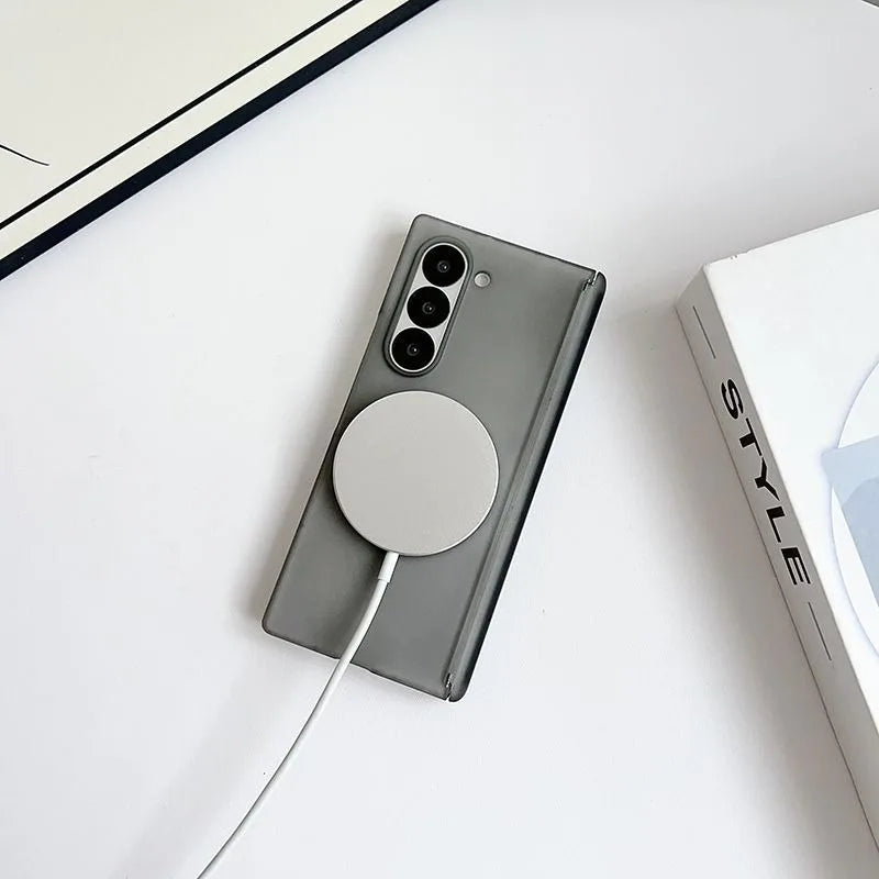 Magsafe Matte Magnetic Case with Hinge Protection for Galaxy Z Fold