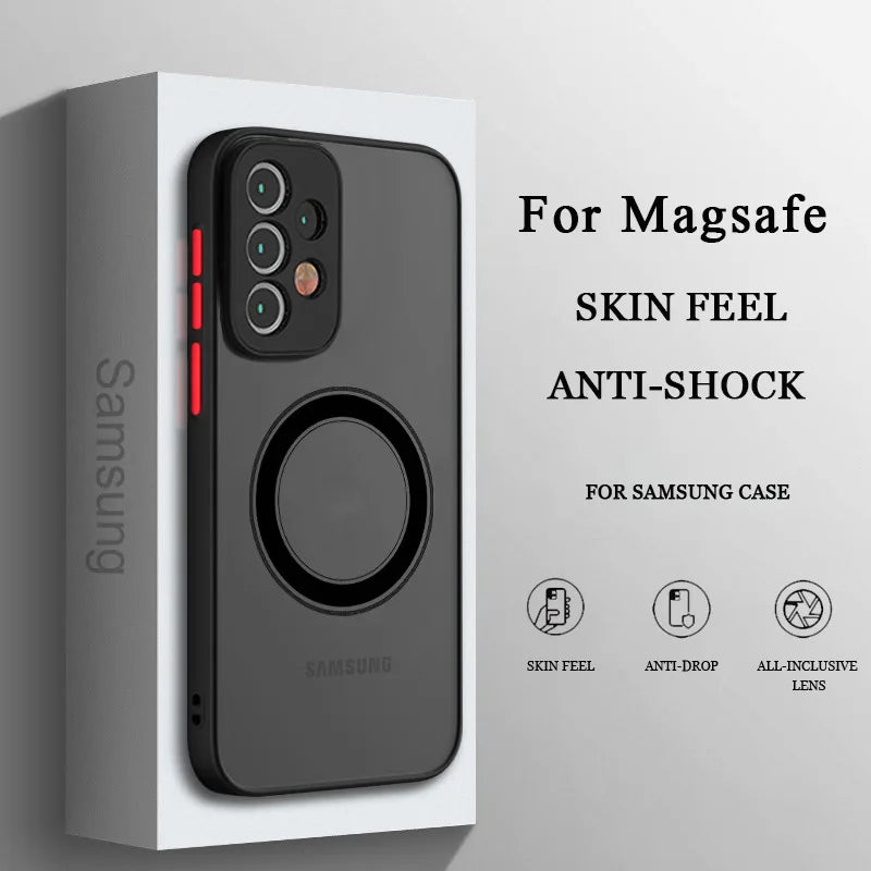 Magnetic Matte Protective Phone Case for Samsung Galaxy