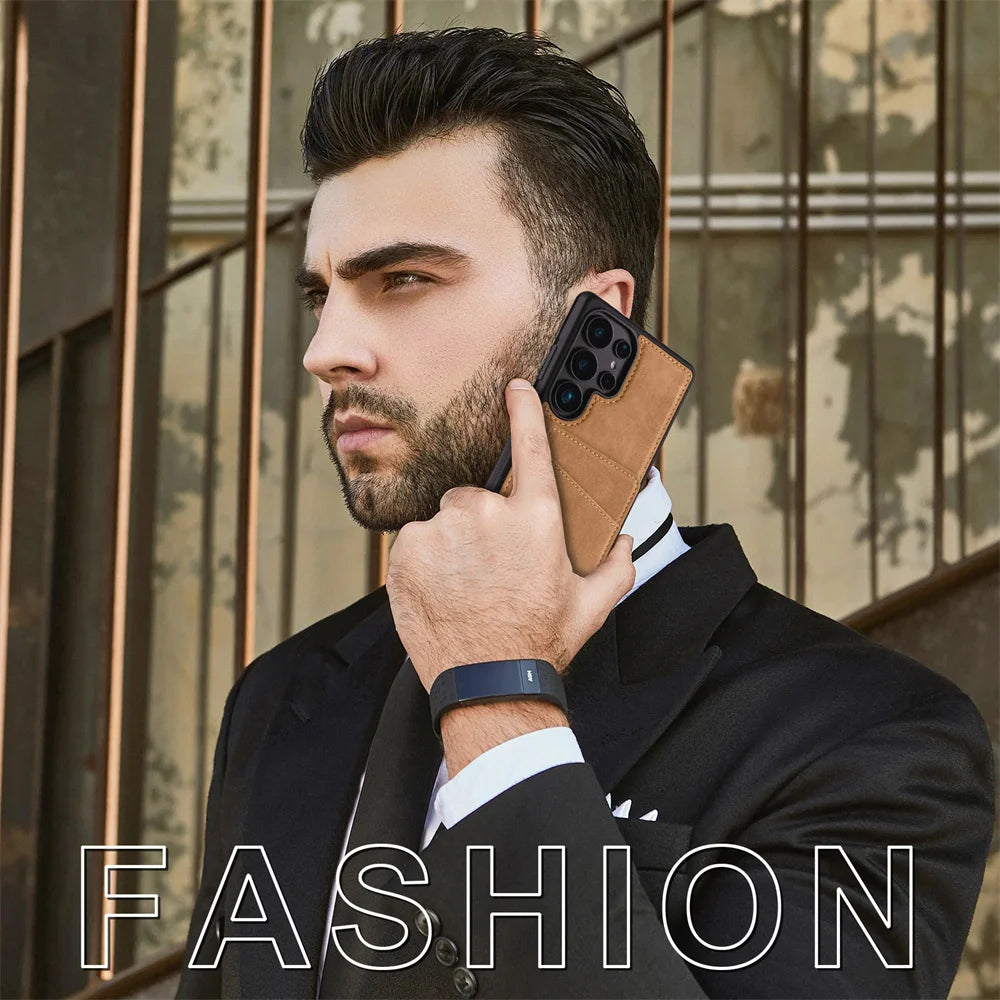 Luxury Leather Phone Case Cover for Samsung Galaxy Series