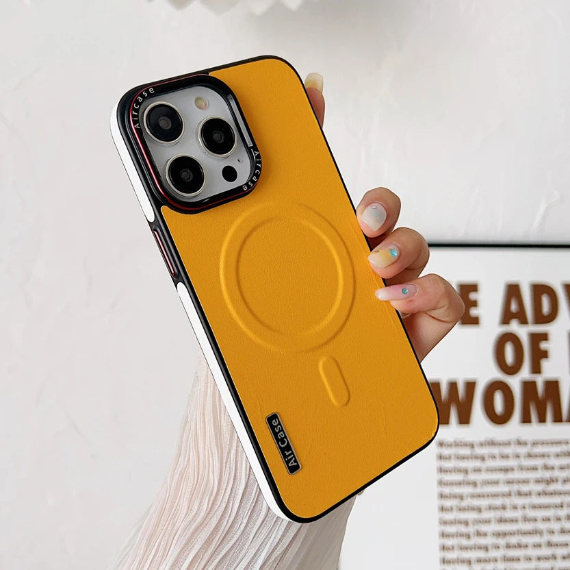 Luxury Leather MagSafe Case for iPhone - CaseifyTrend