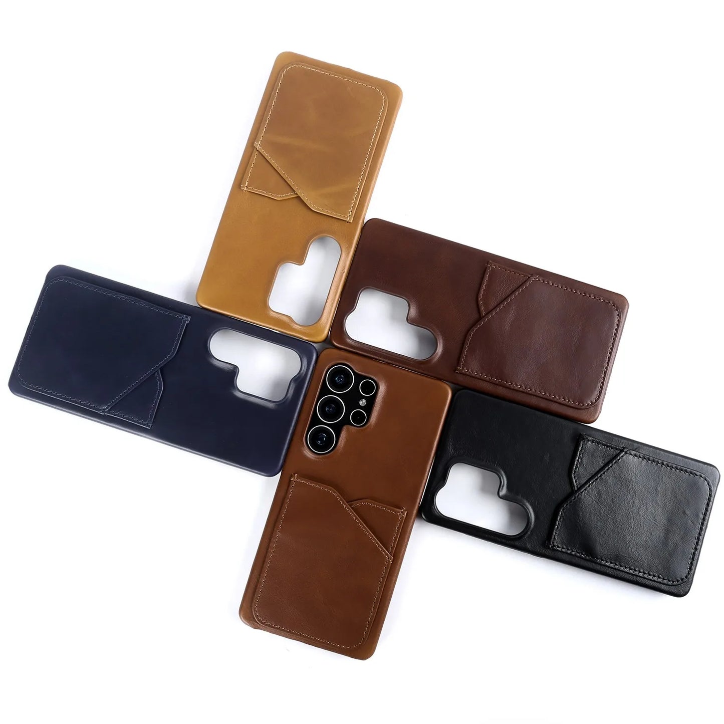 Premium Leather Card Slot Case for Samsung Galaxy