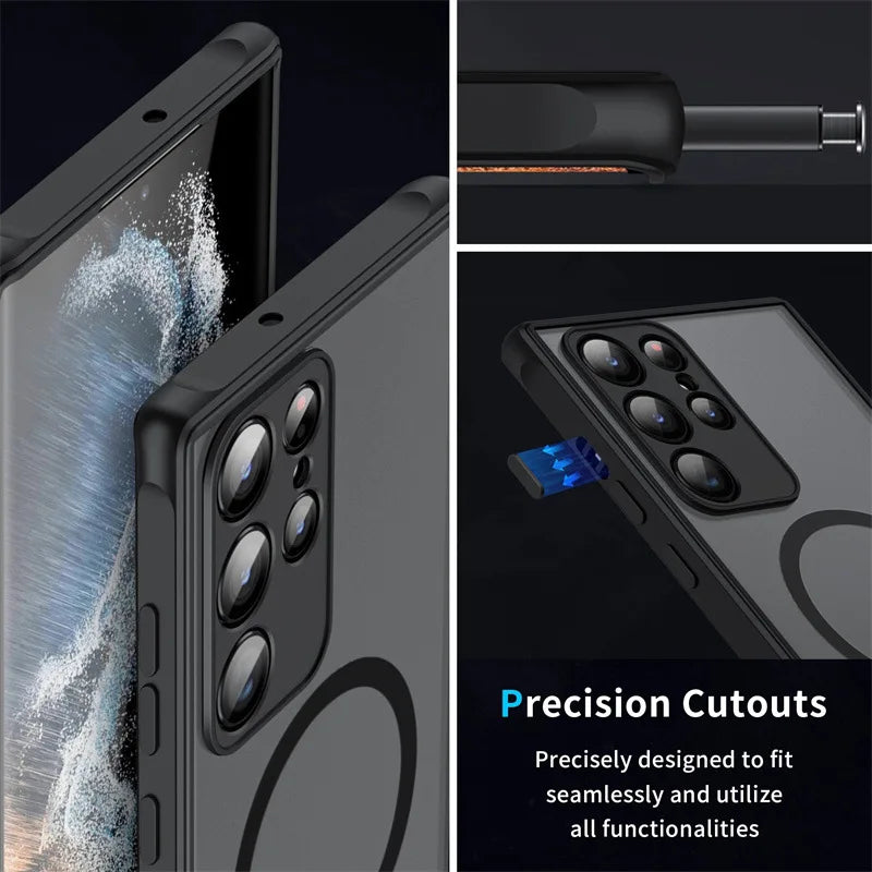 Magnetic Matte Protective Phone Case for Samsung Galaxy
