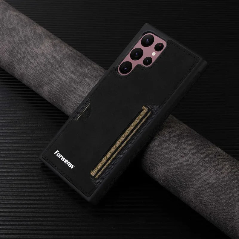 Retro Leather Card Slot Case for Samsung Galaxy Phones