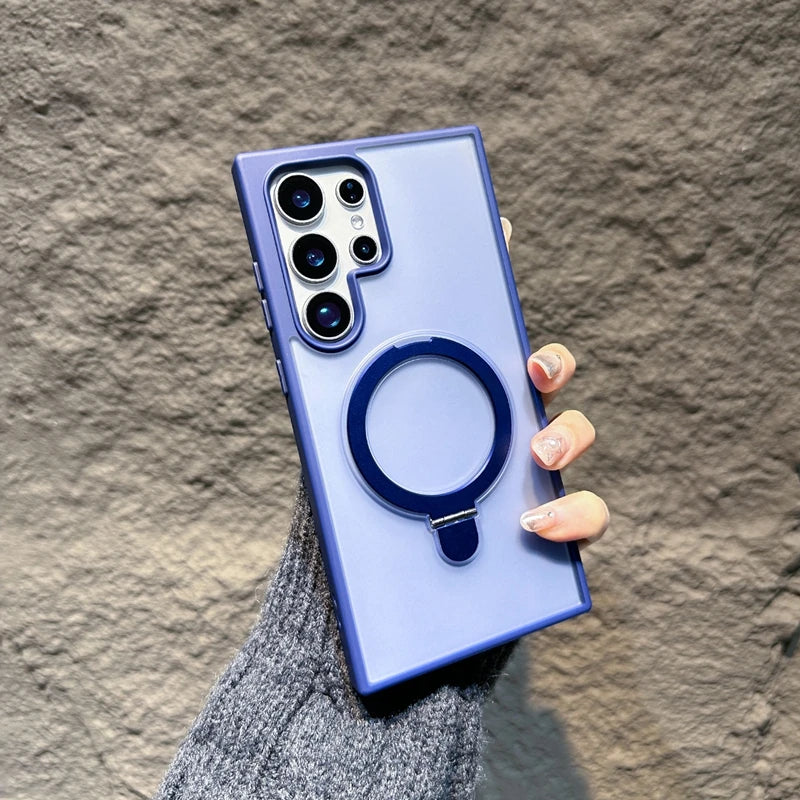 Luxury Rotate Grip Stand Magnetic Case for Samsung Galaxy