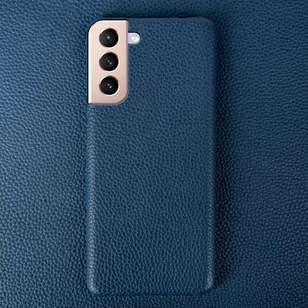 Genuine Leather Litchi Texture Phone Case for Samsung