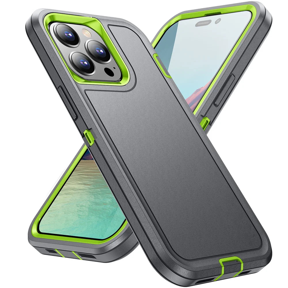 Rugged Shockproof Full Cover Case for iPhone Heavy Duty Protection
