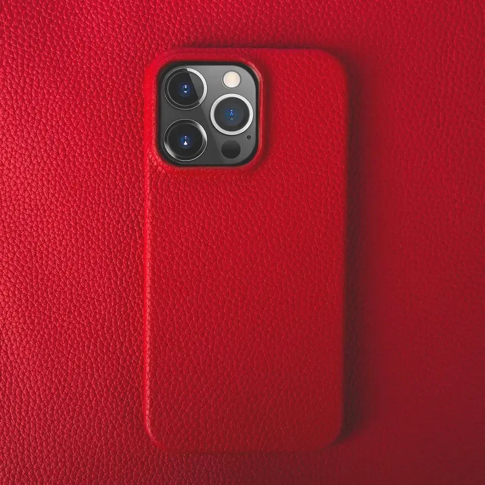 Luxury Genuine Leather Shockproof Case for iPhone