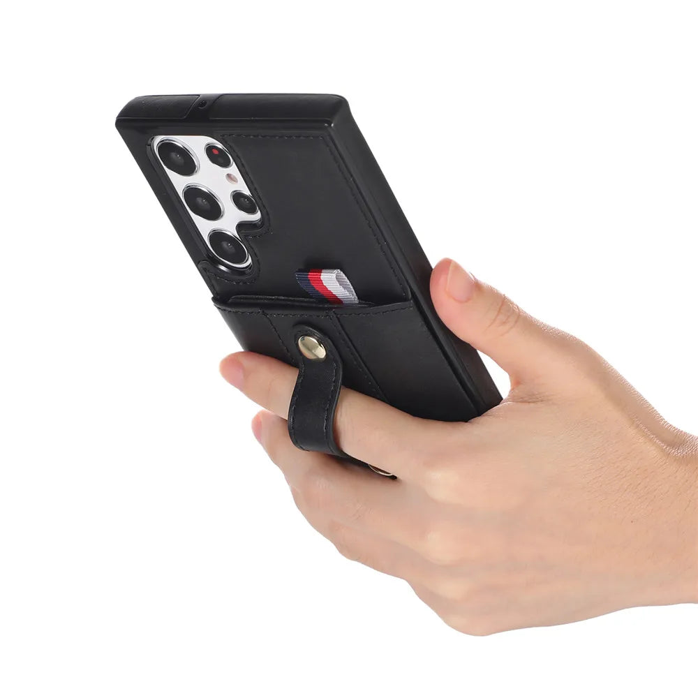 Luxury Leather Wallet Phone Case for Samsung Galaxy