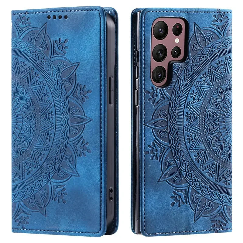 Magnetic Flip Leather Wallet Case for Samsung Galaxy