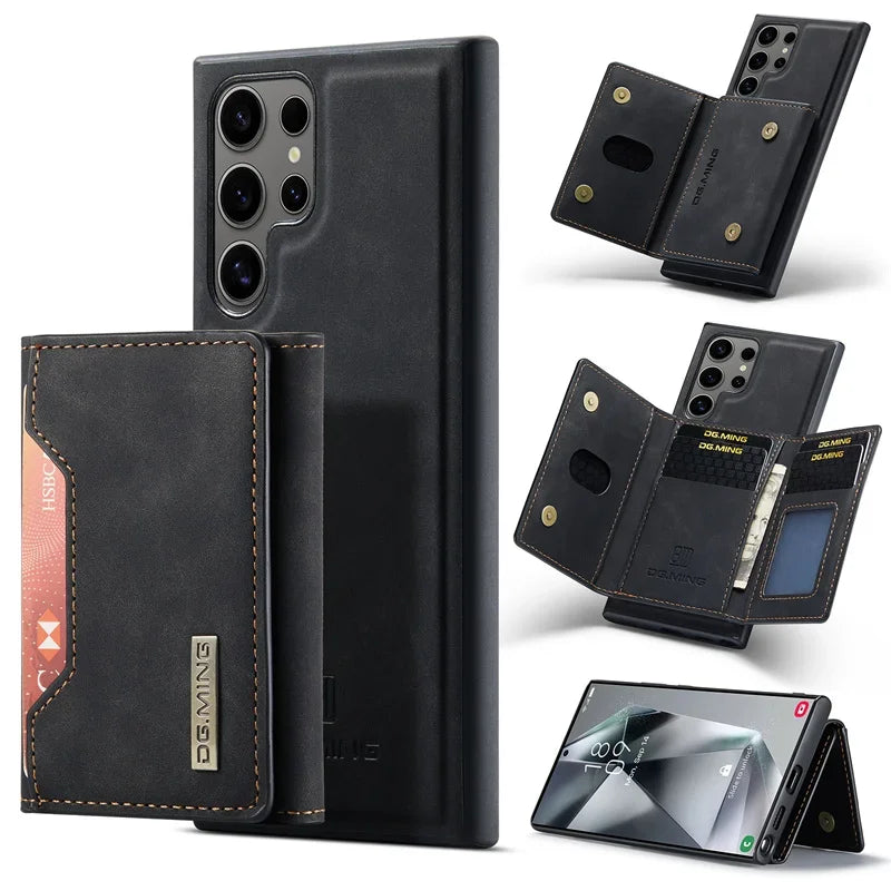 Detachable Wallet Card Holder Phone Case for Samsung Galaxy