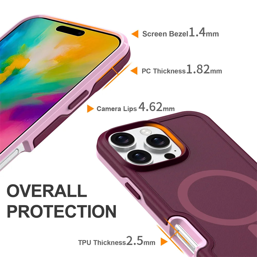 Magnetic Armor Case for iPhone