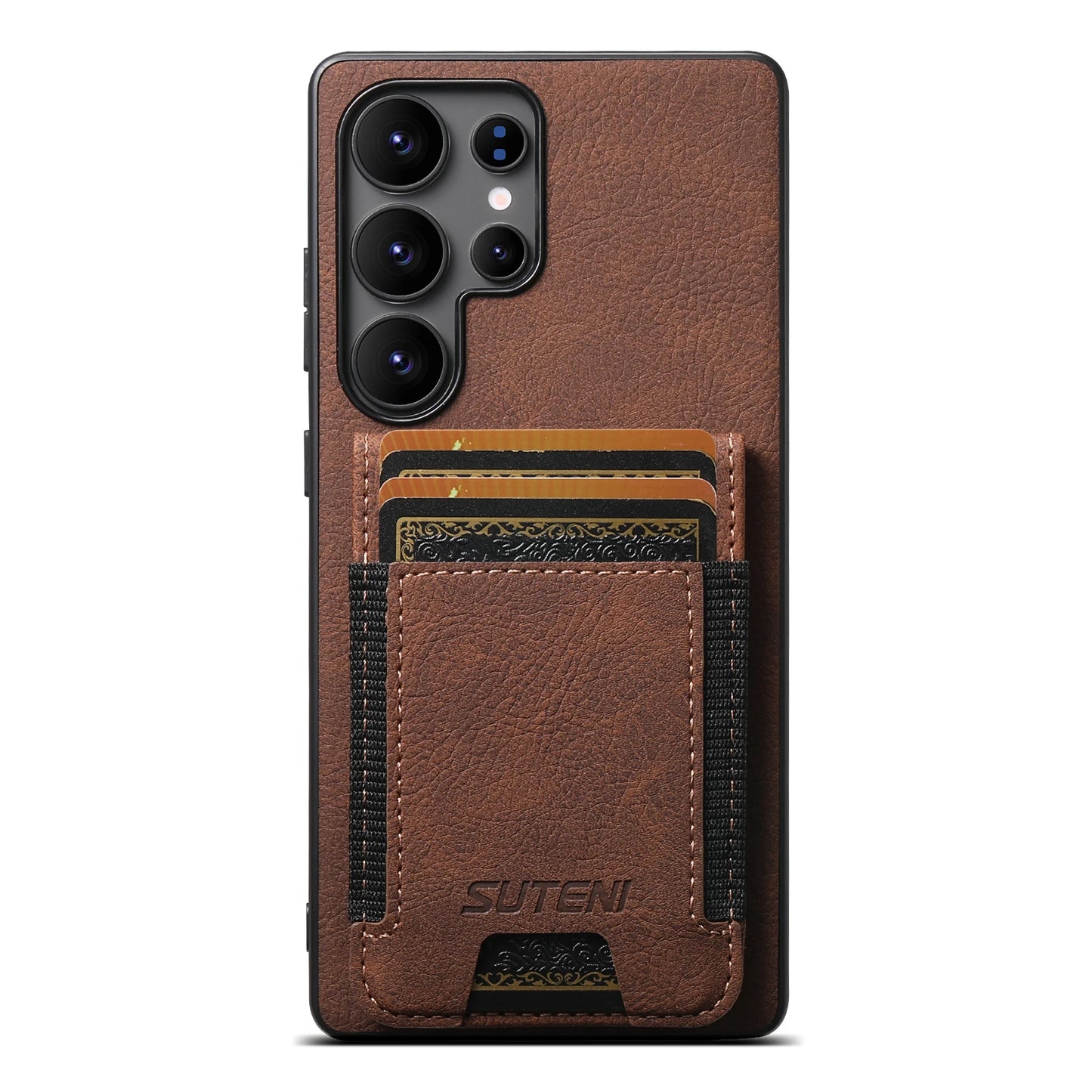 Luxury PU Leather Card Holder Stand Case for Samsung