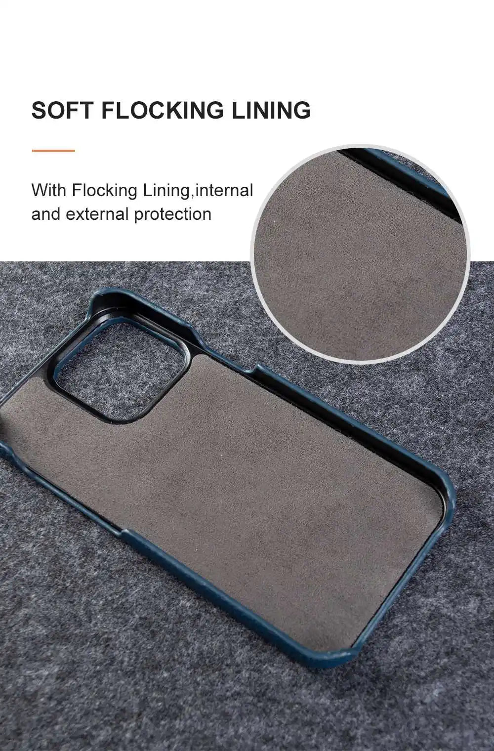 Luxury Genuine Leather Shockproof Case for iPhone