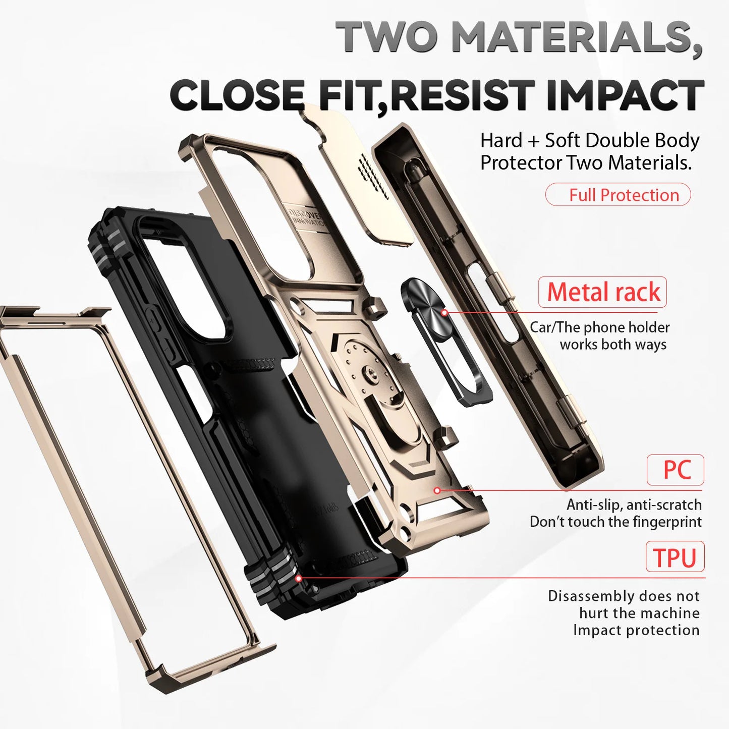 Slide Camera Cover Case for Samsung Z Fold - CaseifyTrend