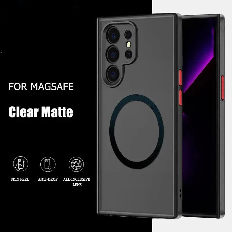 Magnetic Matte Protective Phone Case for Samsung Galaxy