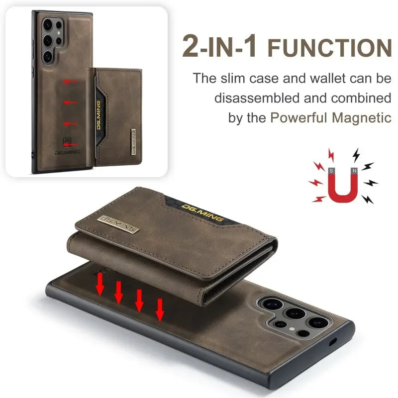 Detachable Wallet Card Holder Phone Case for Samsung Galaxy