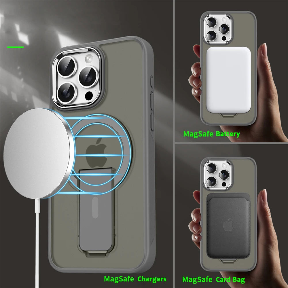 Luxury Magsafe Folding Stand Case for iPhone