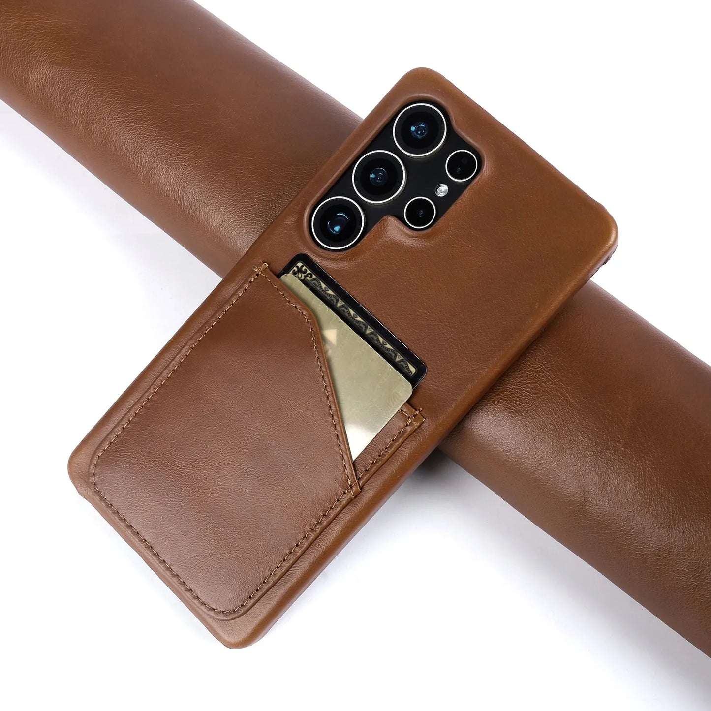 Premium Leather Card Slot Case for Samsung Galaxy