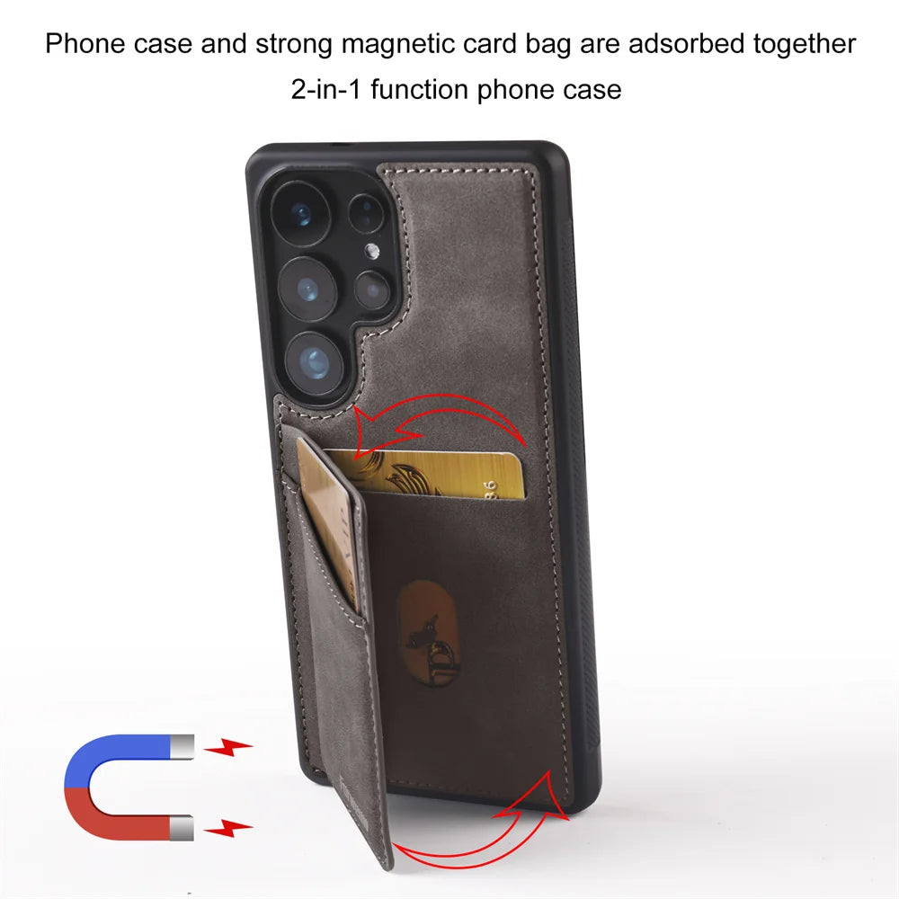 Luxury Leather Phone Case Cover for Samsung Galaxy Series
