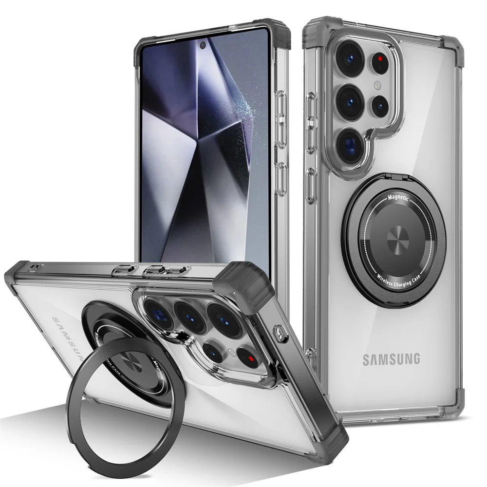 Rotating Magnetic Folding Stand Case for Samsung