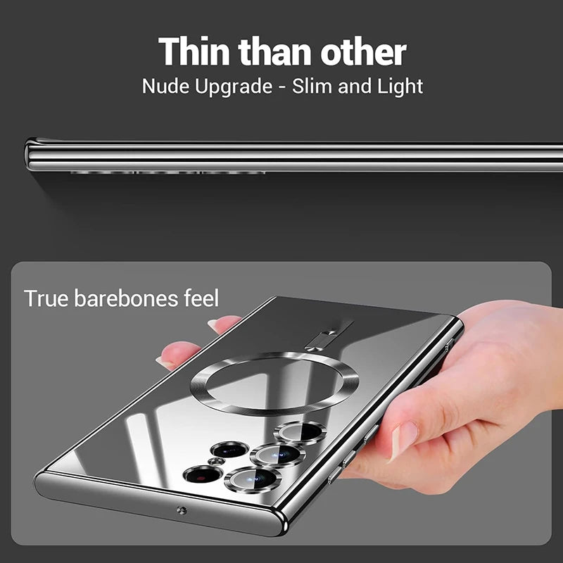 Electroplate Magnetic Case for MagSafe for Samsung Galaxy