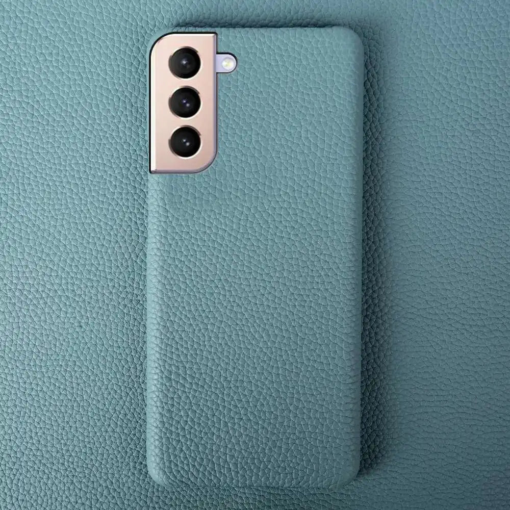Genuine Leather Litchi Texture Phone Case for Samsung