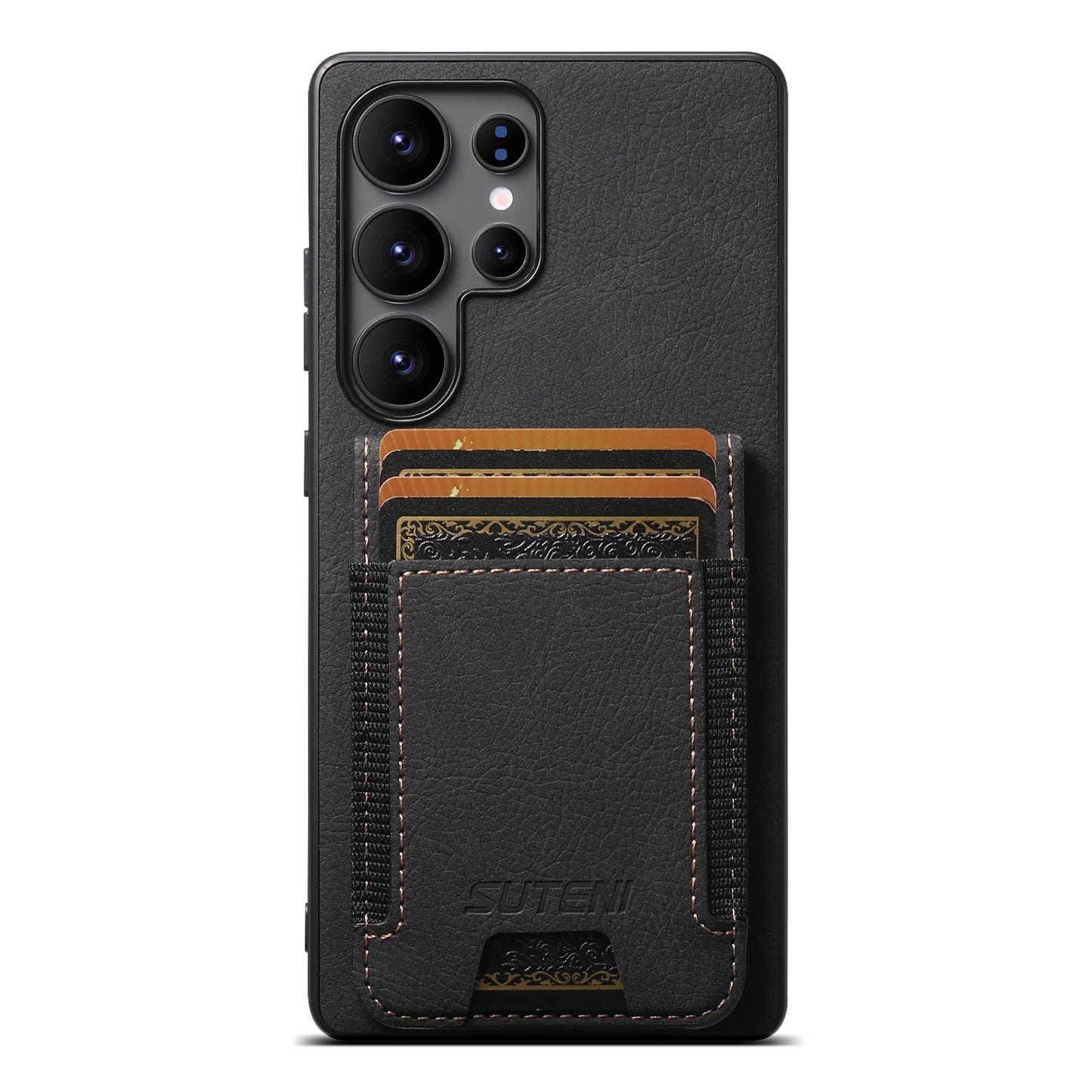Luxury PU Leather Card Holder Stand Case for Samsung