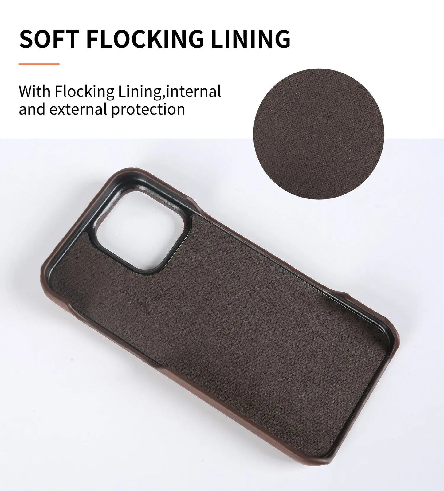 Vintage Genuine Leather iPhone Case with Card Slot Full Cover