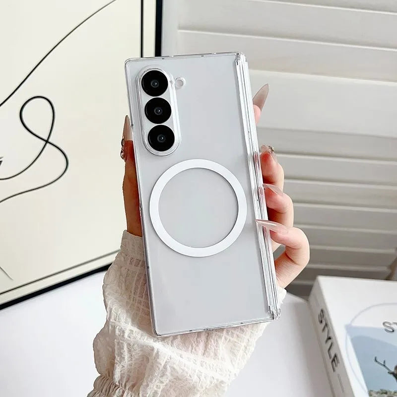 Magsafe Matte Magnetic Case with Hinge Protection for Galaxy Z Fold