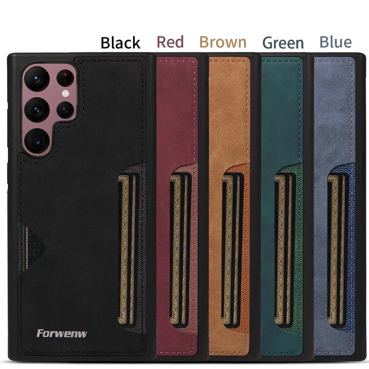 Retro Leather Card Slot Case for Samsung Galaxy Phones