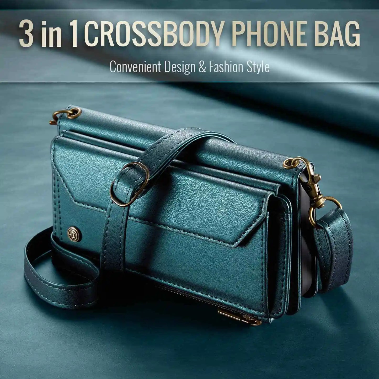 Crossbody Wallet Case with Card Holder for Samsung Galaxy