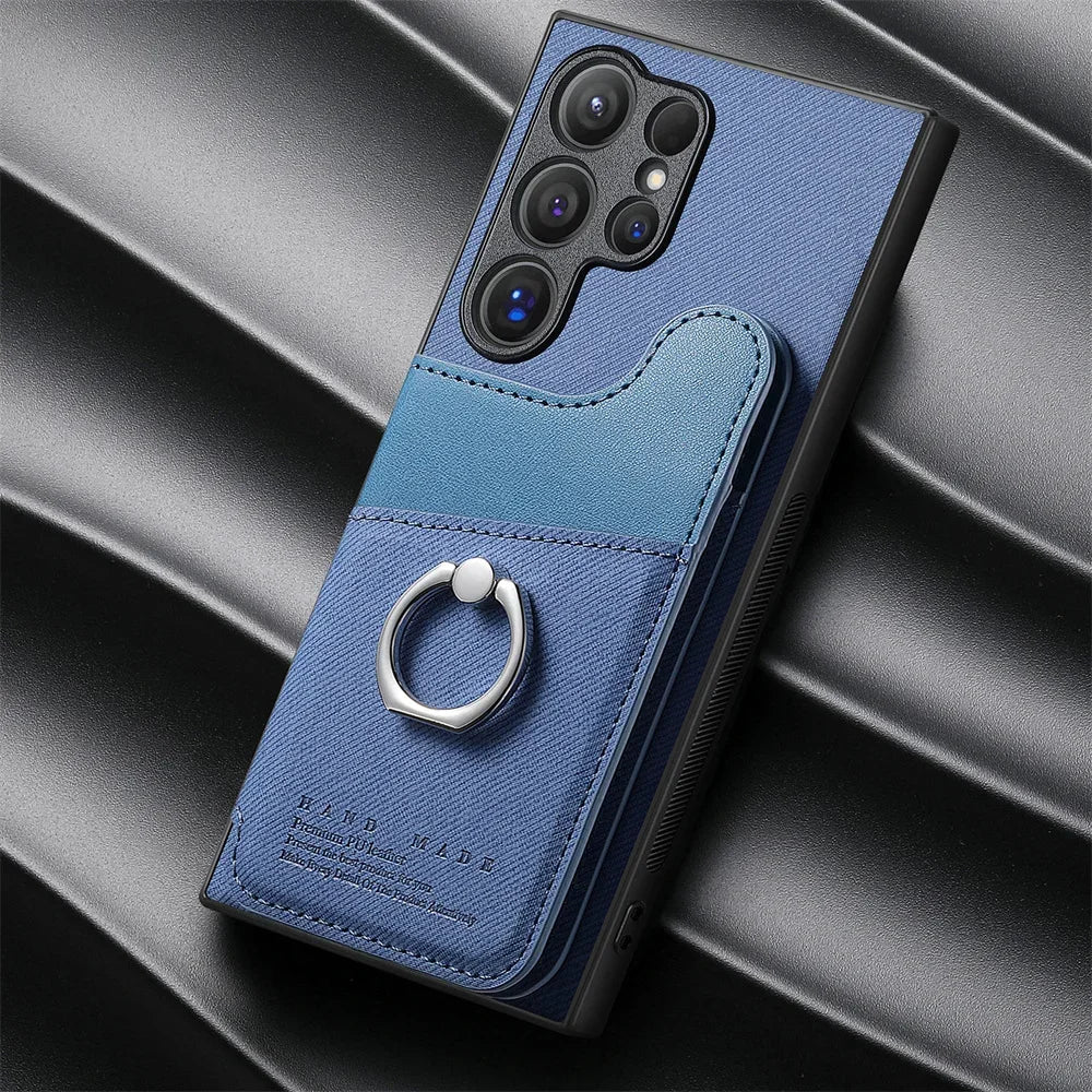 RFID-Blocking Magnetic Wallet Phone Case for Samsung
