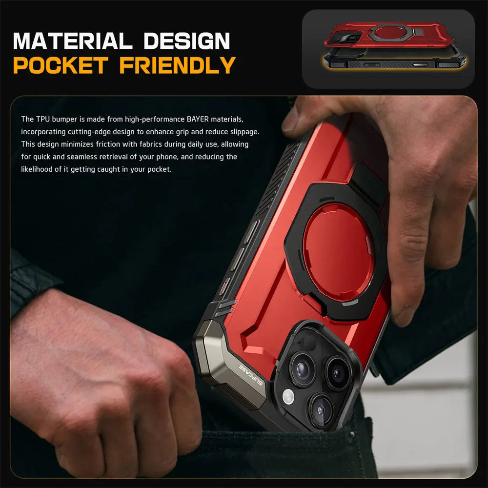 Rugged MagSafe iPhone Case with Camera Capture Button