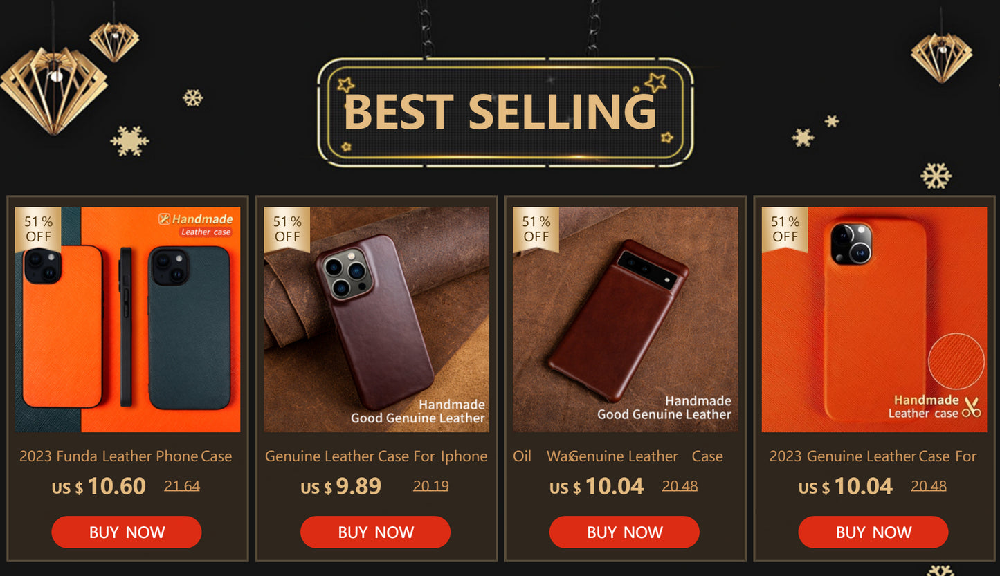 Vintage Genuine Leather iPhone Case with Card Slot Full Cover