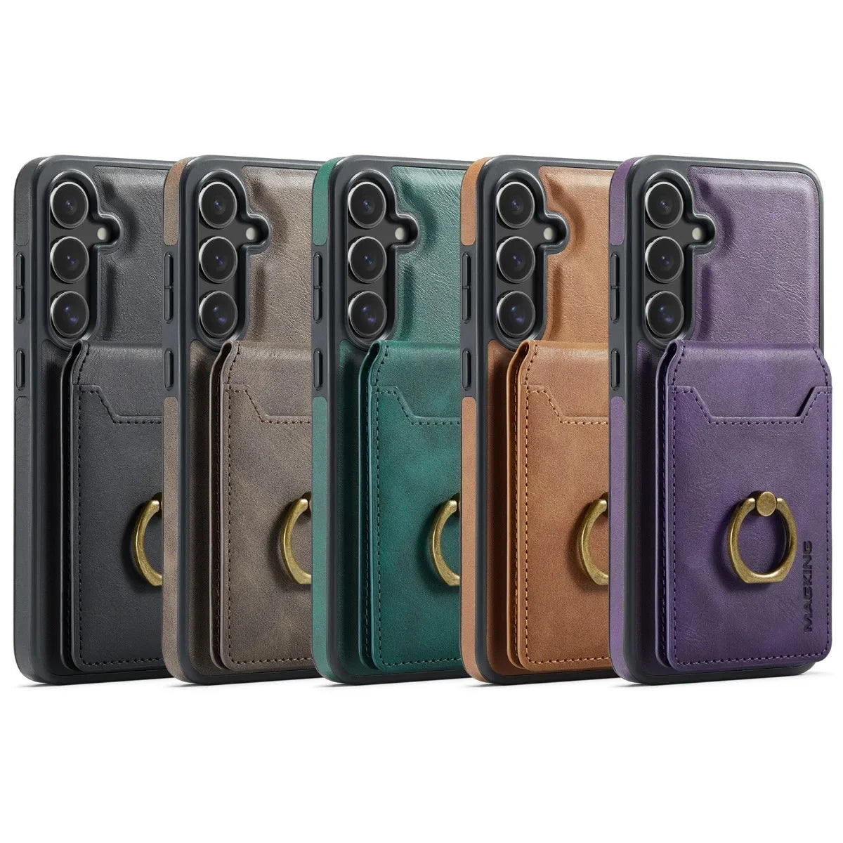 Magnetic Leather Phone Case with Card Holder for Samsung