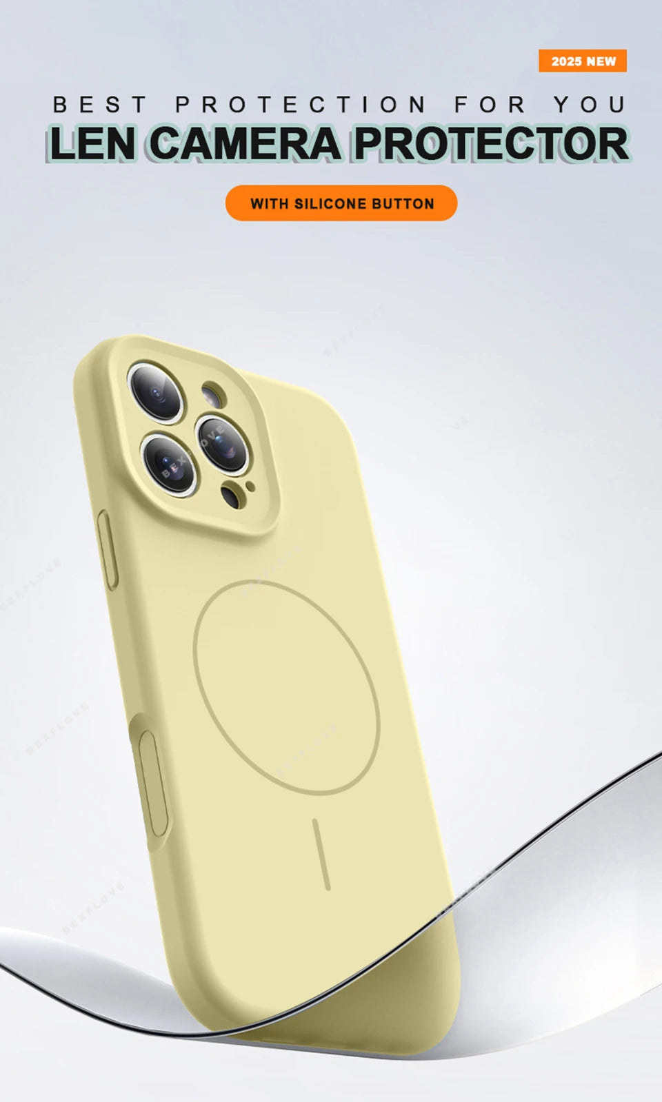 MagSafe Silicone iPhone Case with Adjustable Lanyard Strap