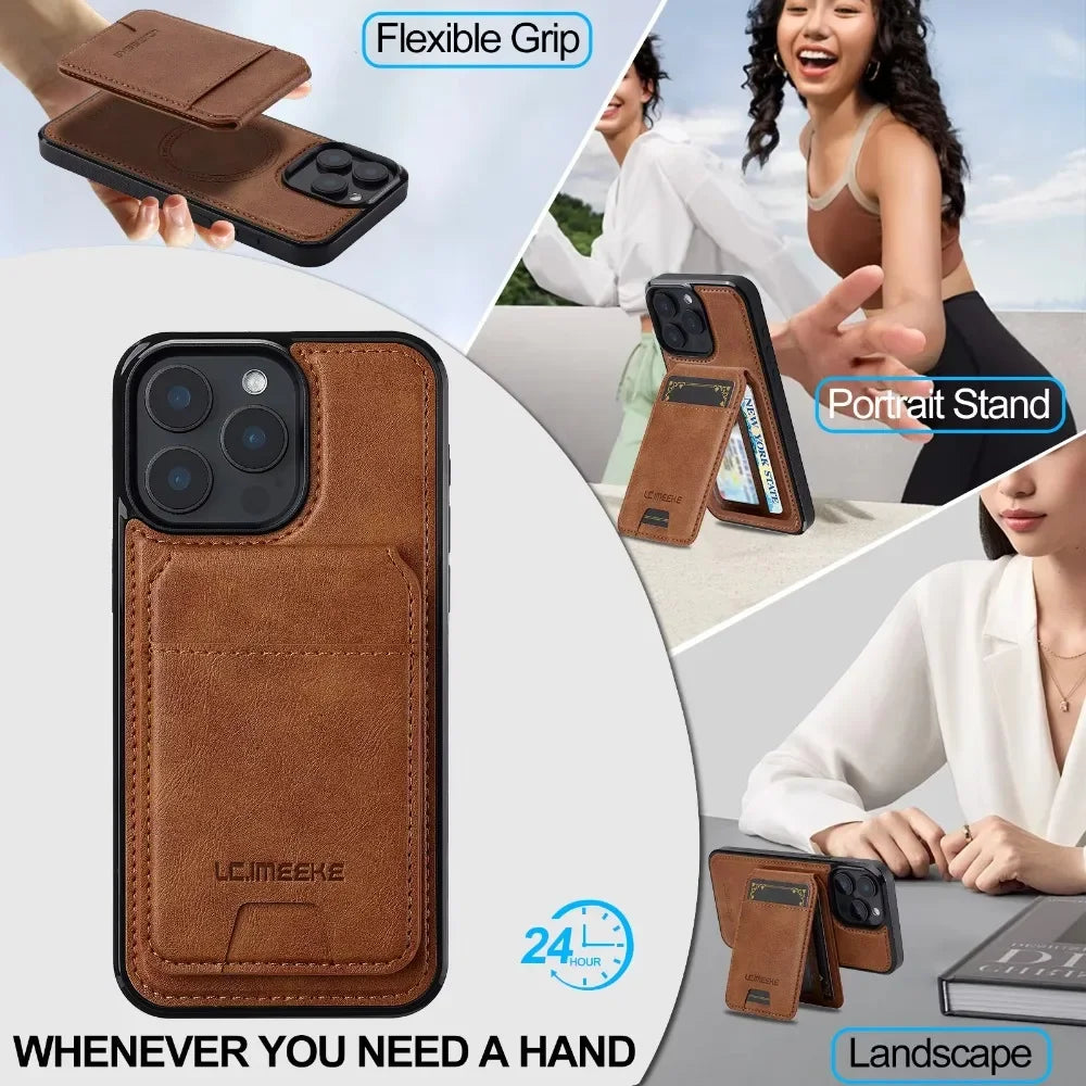 MagSafe Wallet Case with Detachable Card Holder for iPhone