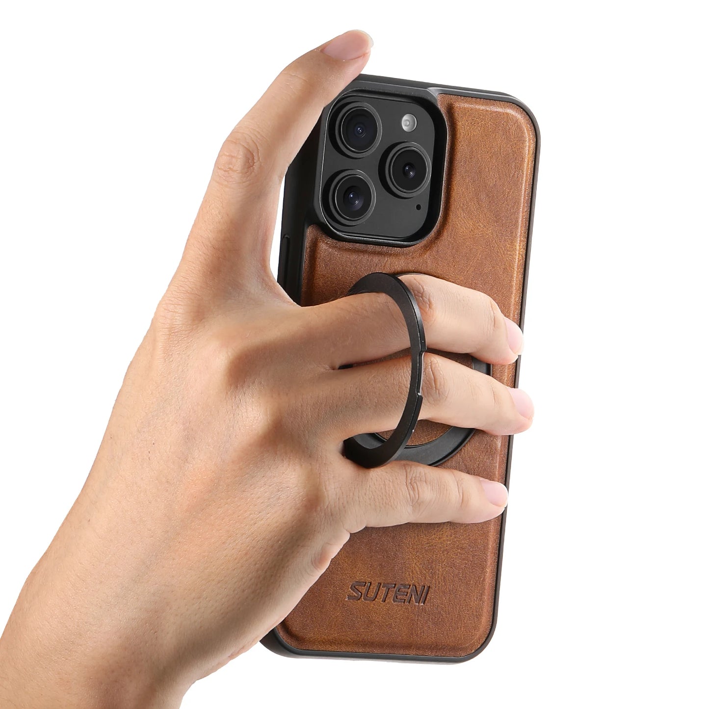 PU Leather Rotating Stand Case for iPhone