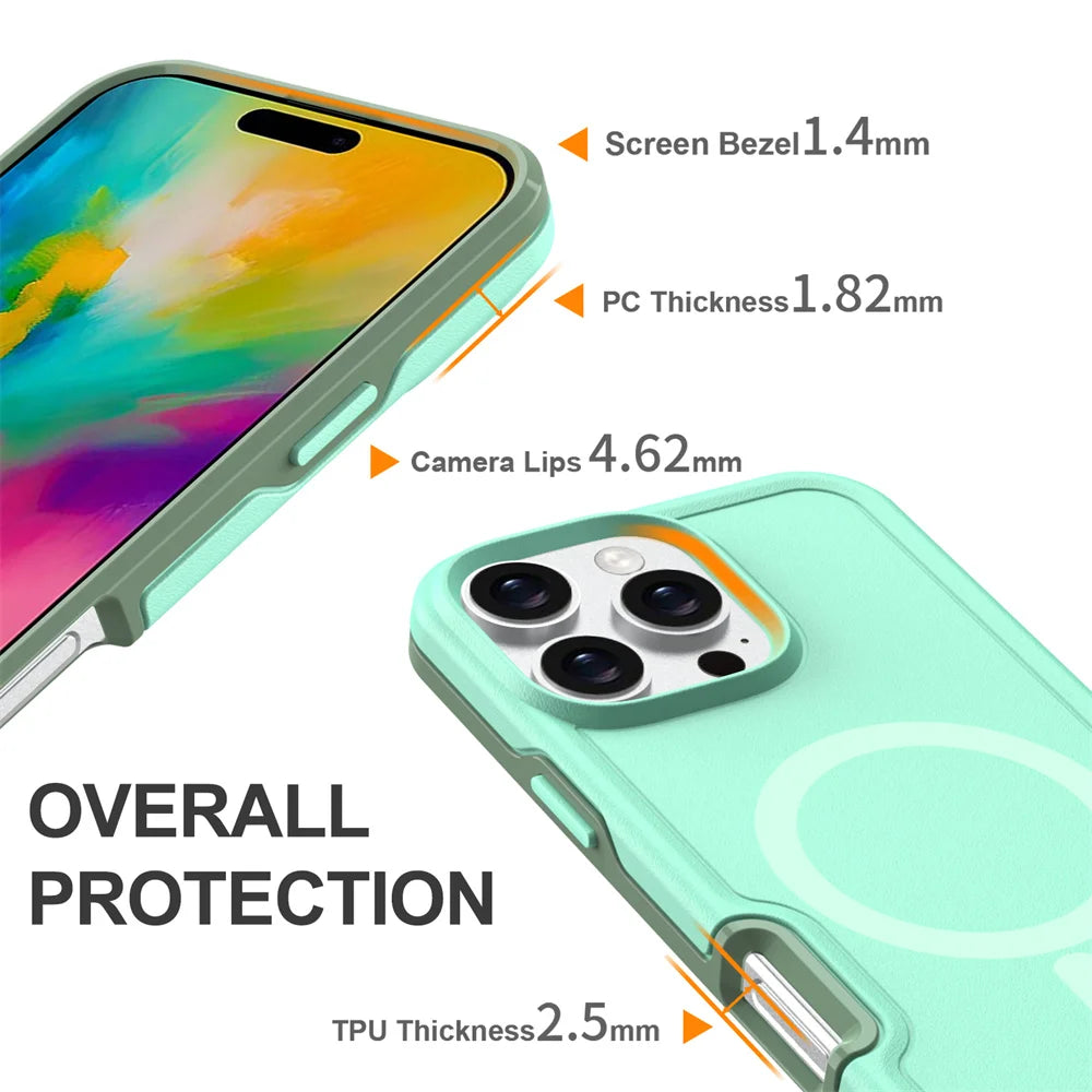 Magnetic Armor Case for iPhone