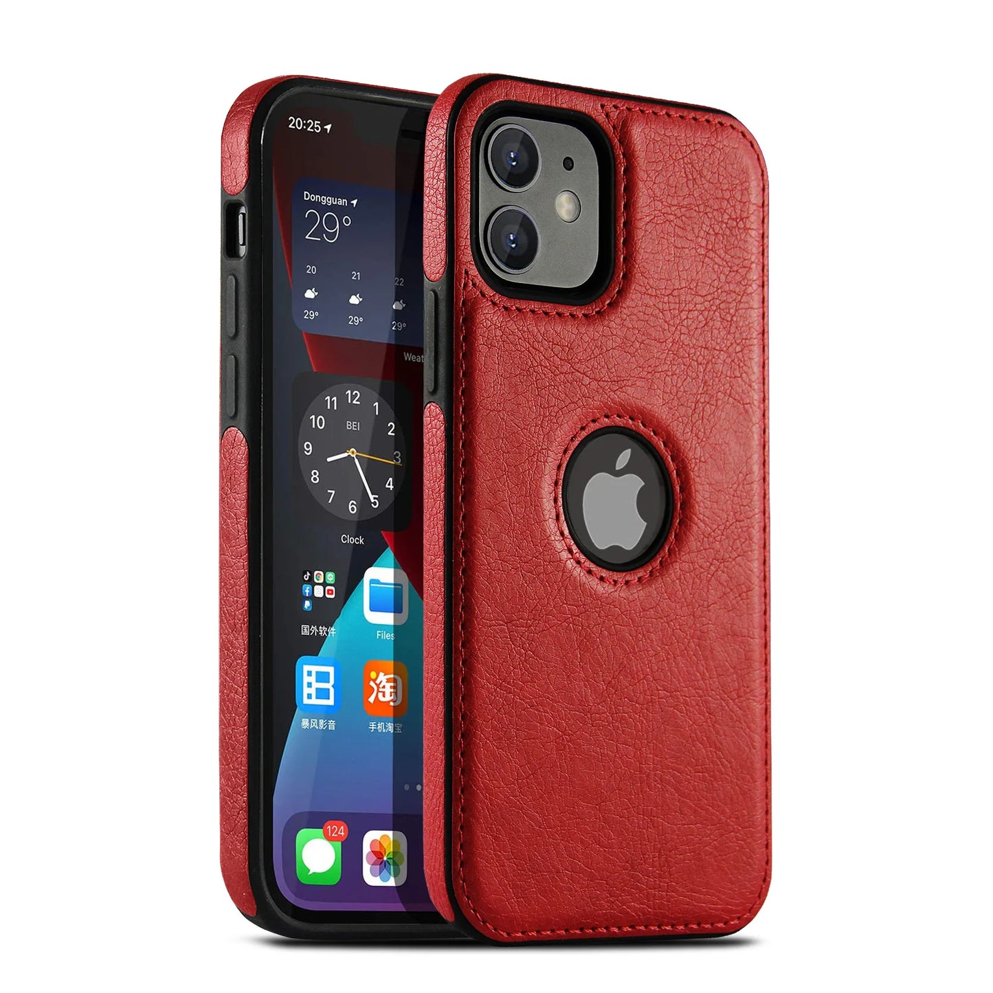 Slim Leather Shockproof Phone Case for iPhone
