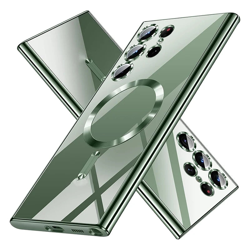 Electroplate Magnetic Case for MagSafe for Samsung Galaxy