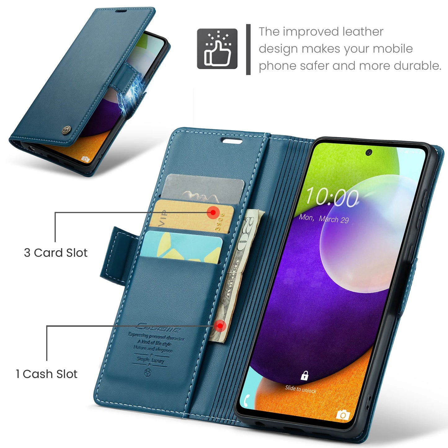 Luxury Leather Wallet Flip Case for Samsung Galaxy Series
