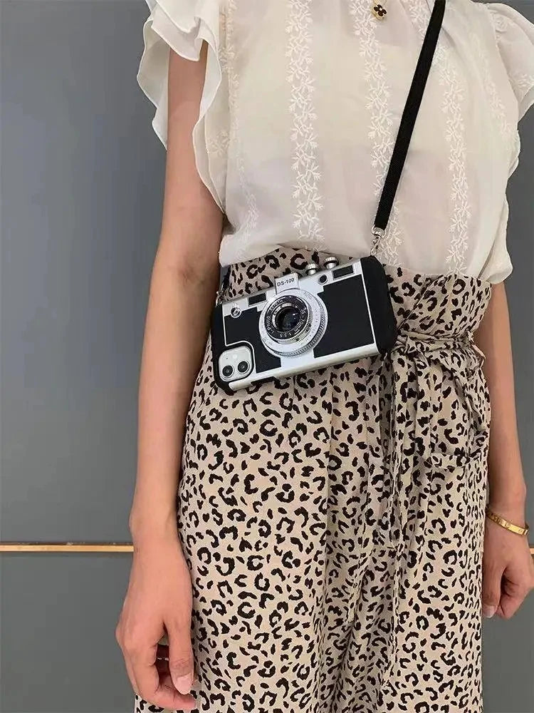 Emily In Paris 3D Retro Camera Leather Case - CaseifyTrend