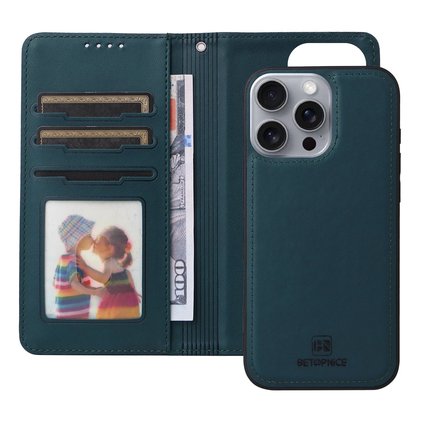 Detachable Magnetic Flip Leather Case for iPhone