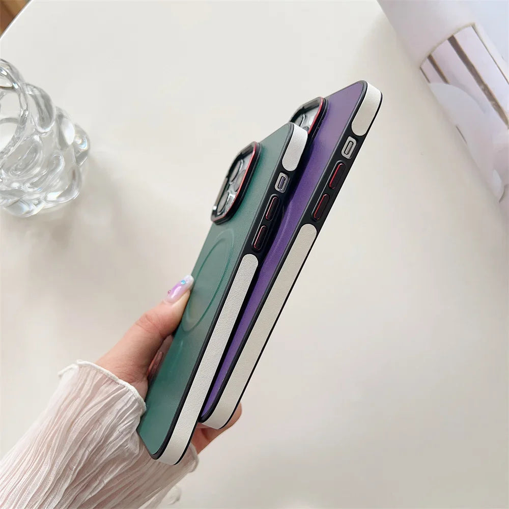 Luxury Leather MagSafe Case for iPhone - CaseifyTrend
